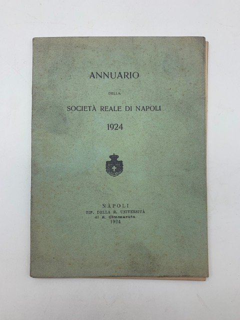 Annuario della Società Reale di Napoli 1924